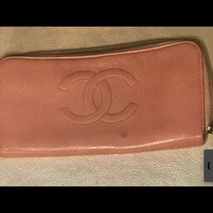 Chanel pink wallet